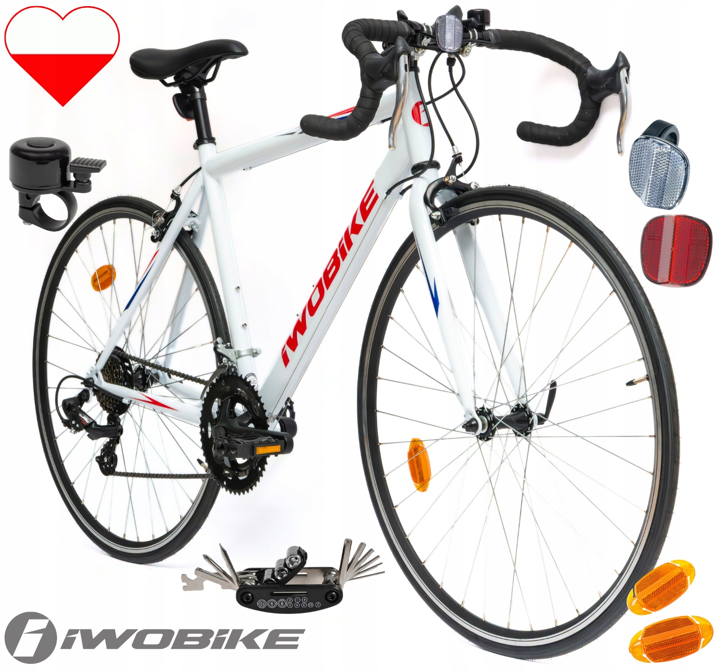 Rower Męski Szosowy Koła 28" Shimano IWOBIKE 2025 Lekki Kolarzówka Szosówka